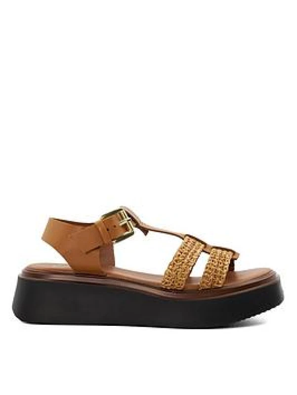 Image of Dune London 'Lyons' Leather Sandals Tan