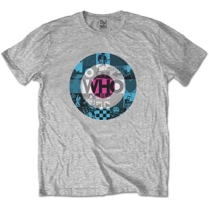 image of The Who - Target Blocks Unisex Large T-Shirt - Grey