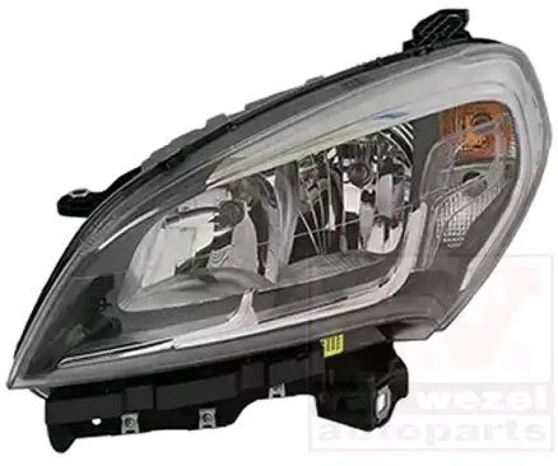 Image of VAN WEZEL 1639961M Headlights H7/H7, Left, with motor for headlamp levelling Headlight (259)