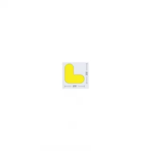 Image of Floor Signalling 200X200M M Yellow "L" (Pk-10)