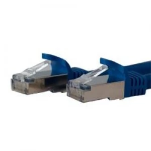 image of StarTech.com 10ft Cat 6a Blue Shielded Molded 10 Gigabit RJ45 STP Cat6a Patch Cable