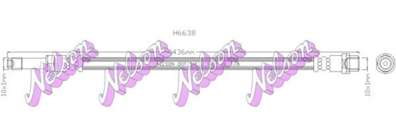 Image of KAWE Brake hose KAWE H6638