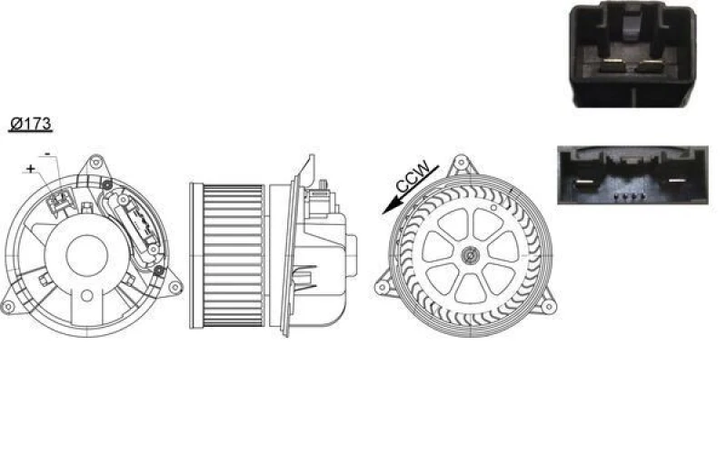 Image of Blower motor MAHLE AB 195 000S
