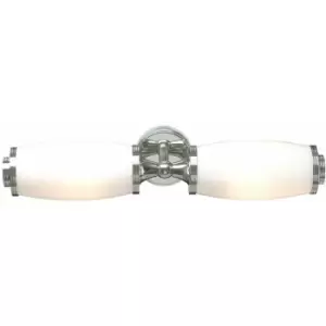 image of Loops - IP44 Wall Light 2 x Enc Glass Shades Polished Chrome LED G9 3.5W