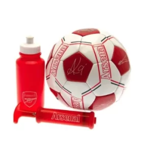 image of Arsenal FC Signature Gift Set size 5 Football with bottle and pump