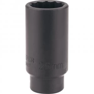 Image of Draper Expert 1/2" Drive Bi Hexagon Impact Hub Nut Socket Metric 1/2" 26mm