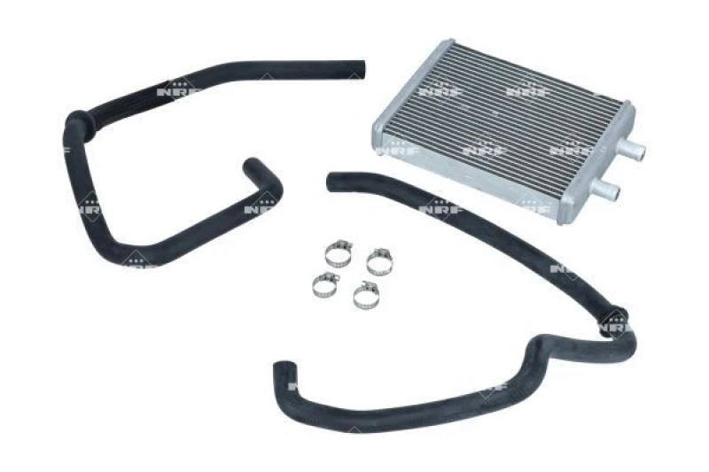 Image of NRF 54218 Heat Exchanger with fastening/mounting material Aluminium Heat Exchanger,interior heating (467)