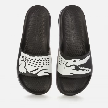 image of Lacoste Mens Croco 2.0 0721 2 Slide Sandals - Black/White - UK 7