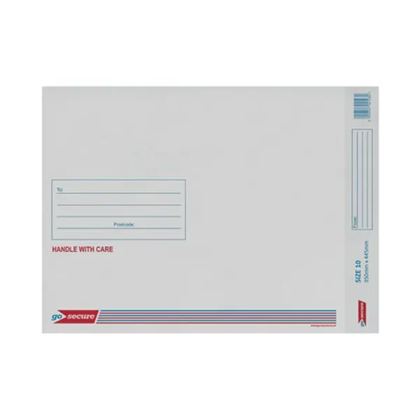 image of GoSecure Bubble Lined Envelope Size 10 350x470mm White (Pack of 20) PB02133