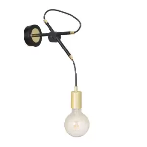 Image of Artemis Black Wall Lamp 1x E27
