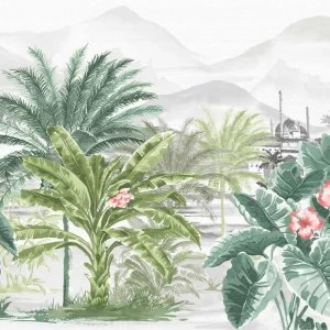 Image of Art For The Home Tropical Forest Mural Wallpaper Paper