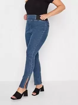 Image of Yours Elastic Insert Jegging Indigo, Blue, Size 16, Women
