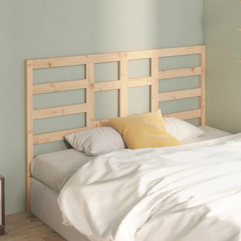 Image of Vidaxl Bed Headboard 156X4X104cm Solid Wood Pine, Brown 818145