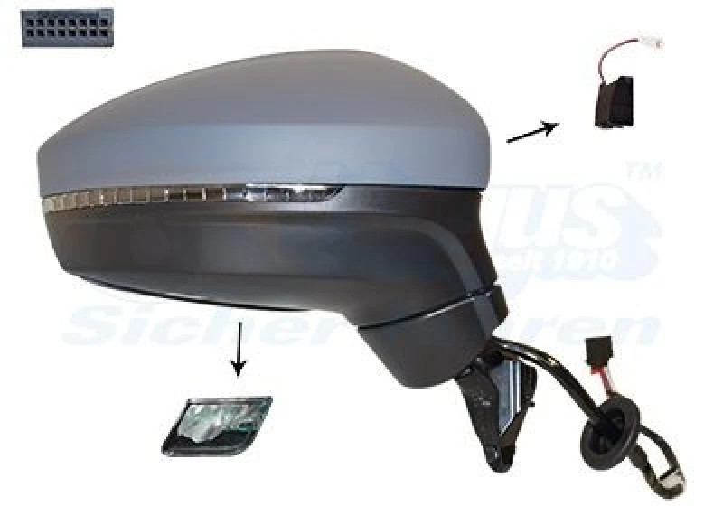 Image of VAN WEZEL Wing mirror VAN WEZEL 5747828
