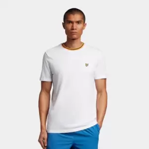 Image of Mens Tipped T-Shirt - White - M
