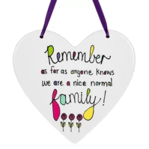 Image of Just Saying Hanging Heart Family