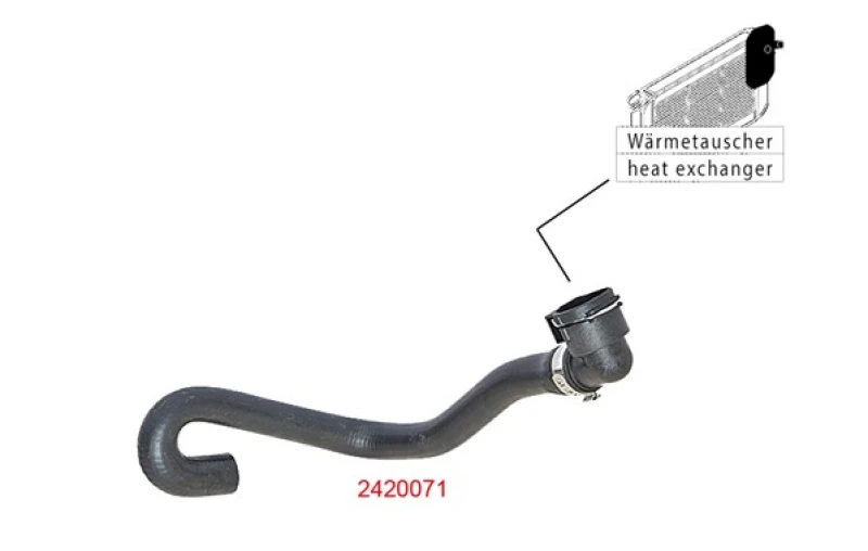 Image of Radiator hose METZGER 2420071