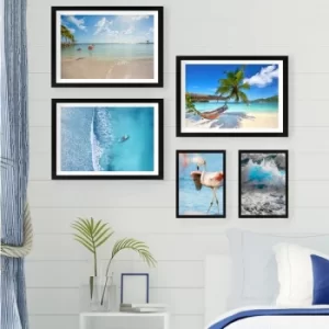 image of SET_010 Multicolor Decorative Framed Painting (5 Pieces)