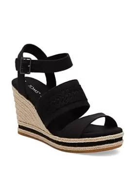 image of Toms Womens Madely Strappy Espadrille Wedge Sandals