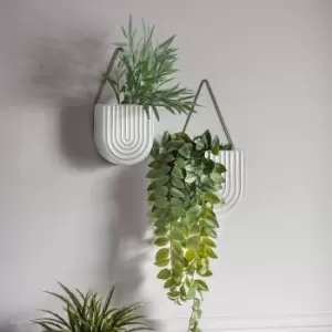 Image of Fermo Set of 2 Wall Planters White