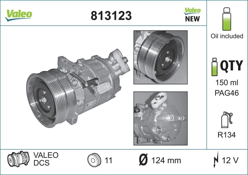 Image of Air conditioning compressor VALEO 813123