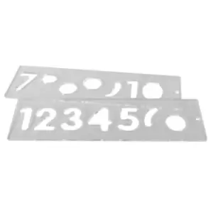 Image of Trend Number Uppercase Template Set