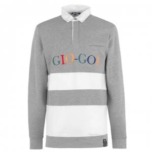 image of Gio Goi Goi Long Sleeve Polo Shirt - Grey Marl