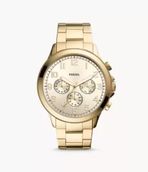 Image of Fossil Men Yorke Multifunction Gold-Tone Stainless Steel Watch