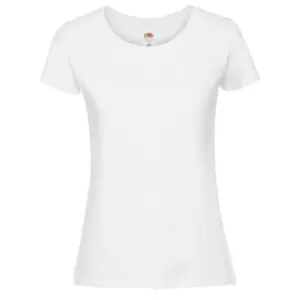 Image of Fruit Of The Loom Womens/Ladies Ringspun Premium T-Shirt (2XL) (Snow)