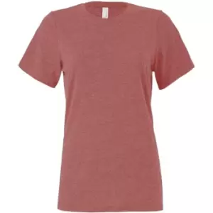 image of Bella + Canvas Womens/Ladies CVC Relaxed Fit T-Shirt (S) (Heather Mauve)