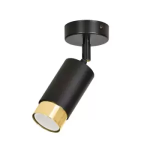 Image of Hiro Black/Gold Single Spotlight 1x GU10