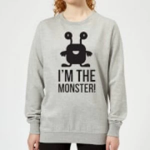 image of I'm the Monster Womens Sweatshirt - Grey - 3XL