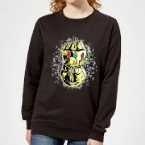 Image of Marvel Avengers Infinity War Fist Comic Womens Sweatshirt - Black