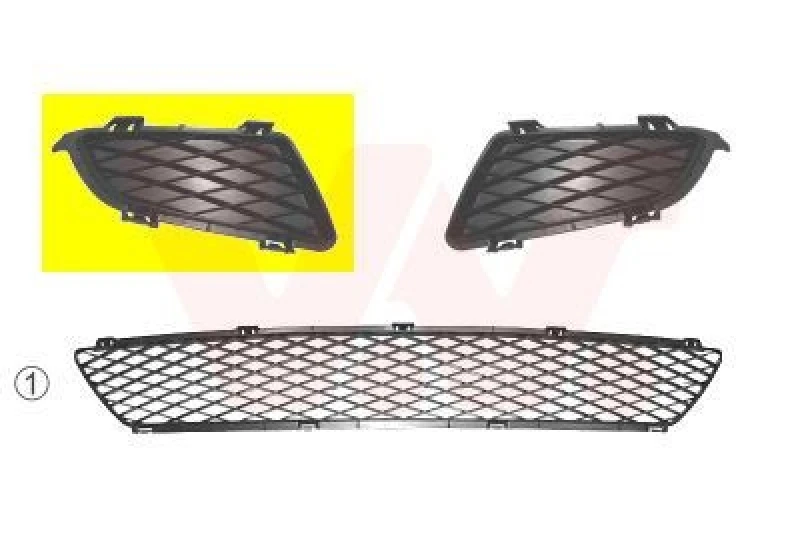 Image of VAN WEZEL Bumper grill VAN WEZEL 2754592