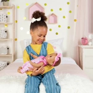 Image of Luvabella Newborn Dark Brown Hair Interactive Baby Doll