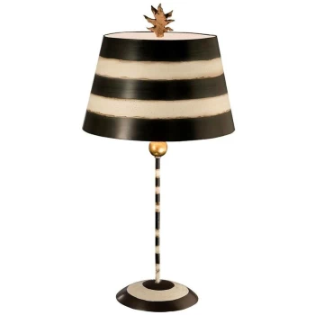 Image of South Beach - 1 Light Table Lamp Black, Cream, E27 - Elstead
