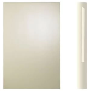 image of Cooke Lewis High Gloss Cream Curved base pilaster kit H900mm W70mm D590mm