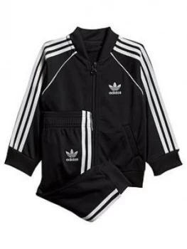 Image of adidas Originals Baby Boys Superstar Suit, Black, Size 18-24 Months