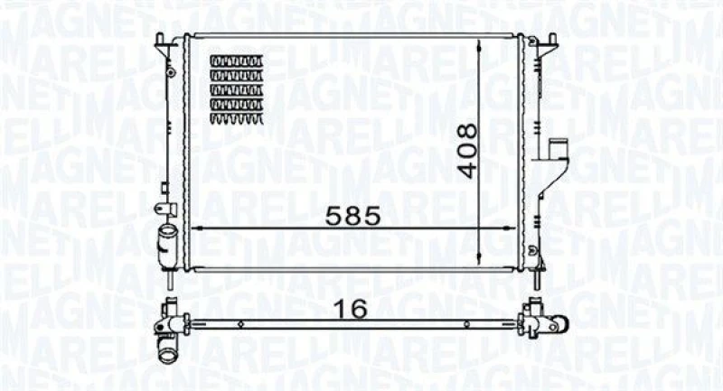 Image of MAGNETI MARELLI Engine radiator MAGNETI MARELLI 350213160900