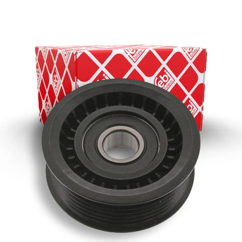 Image of FEBI BILSTEIN 27507 Idler Pulley with screw Plastic Deflection/Guide Pulley,v-ribbed belt (312)