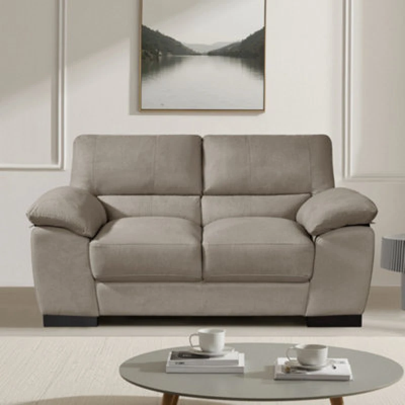 Image of Mellette 2 Seat Fabric Sofa - Brown