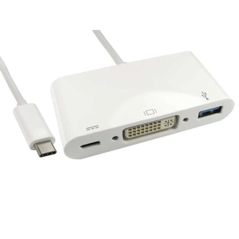 Image of Cablenet Cablenet 15cm USB 3.1c - DVI & USB 3.0 with PD Function (Power Delivery) 24-0286