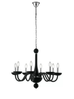 image of ALFIERE 8 Light Chandeliers Black 74x59cm