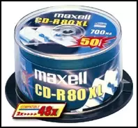 image of Maxell CD-R 80 52x Spindle 10 pack