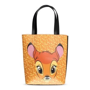 Image of DISNEY Bambi Face Shopper Bag - Brown