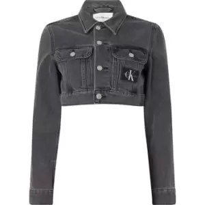 Image of Calvin Klein Jeans Extreme Crop 90S Denim Jacket - Black