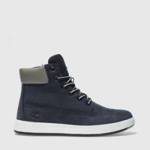 Image of Timberland Navy Davis Square 6" Boots Junior