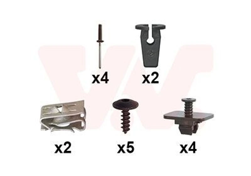 Image of VAN WEZEL Mounting Kit, bumper VAN WEZEL 5751793