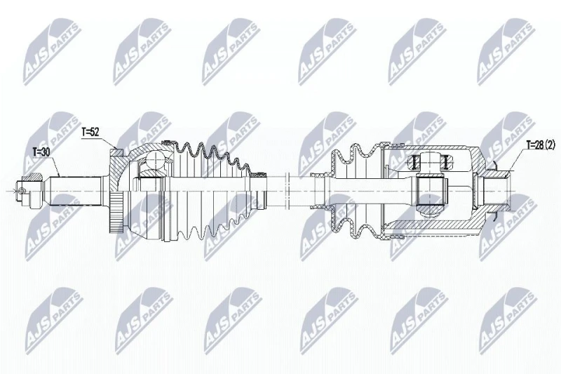 Image of NTY NPW-HY-563 Drive shaft Front Axle Right Drive Shaft (13)