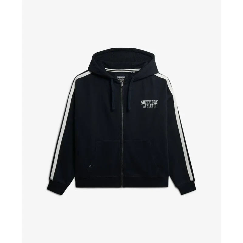Image of Superdry Womens hooded sweatshirt Superdry Athletic Essentials Bleu Female XS